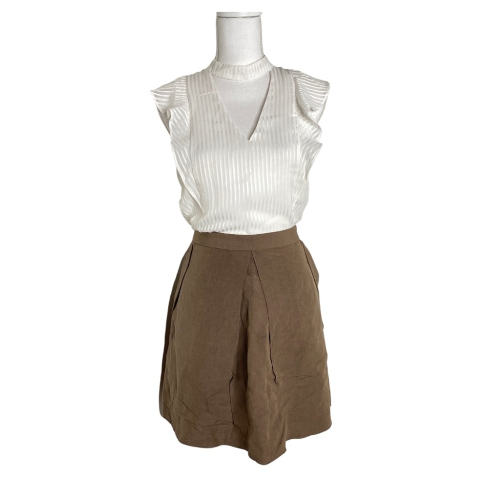 Jenni Kayne Silk Linen A Line Mini Skirt Size 6